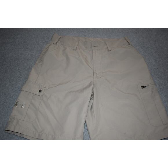 Under Armour Other - Under Armour Cargo Golf Shorts Mens Size 32 Tan Performance Polyester 9" Inseam
